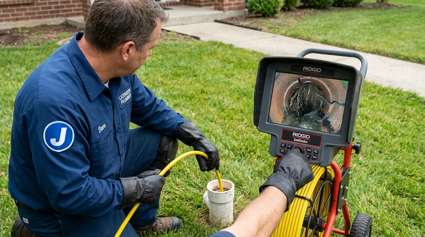 Sewer camera inspection being performed by Johns Plumbing LLC in Magnolia